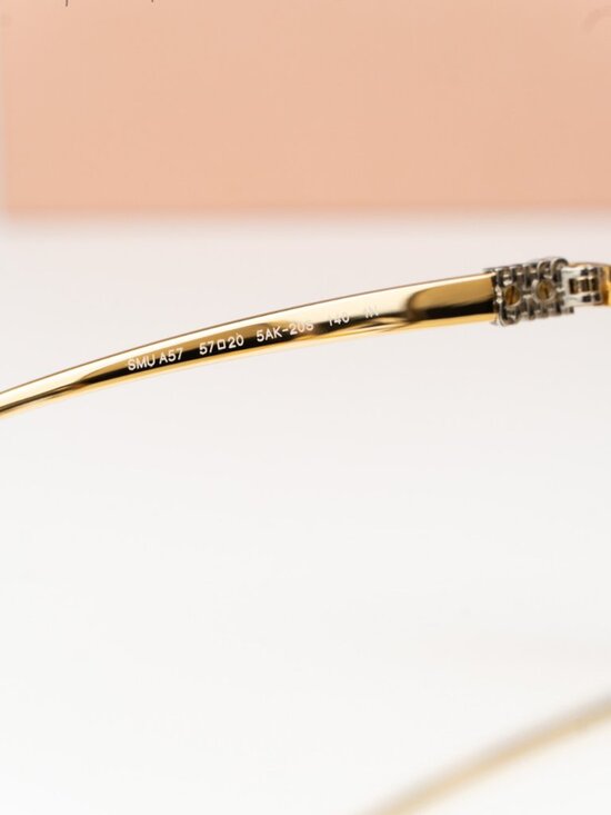 Miu Miu Women Sunglasses Gold Yellow Gradient Square MUA57S 5AK20S NEW AUTHENTIC main image 6